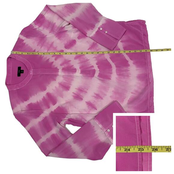 J. Crew Tie-dyed Silk Tunic - Pink - Medium - Picture 3 of 15